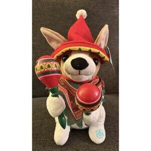 NWT Hug Me Animated Mariachi Puppy Singing Macarena Dog Dancing Plush Maracas